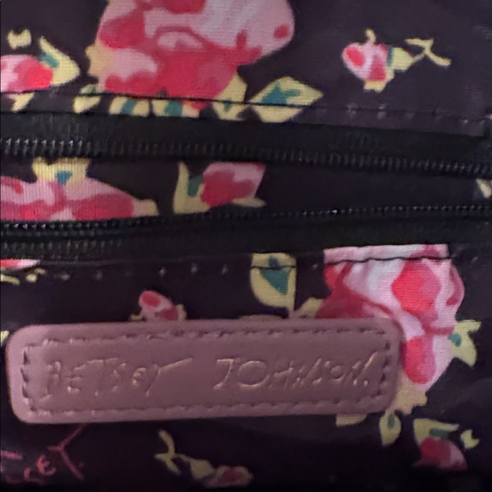 Betsey Johnson Quilted Pink Shoulder Bag with Scarf - Picture 6 of 7